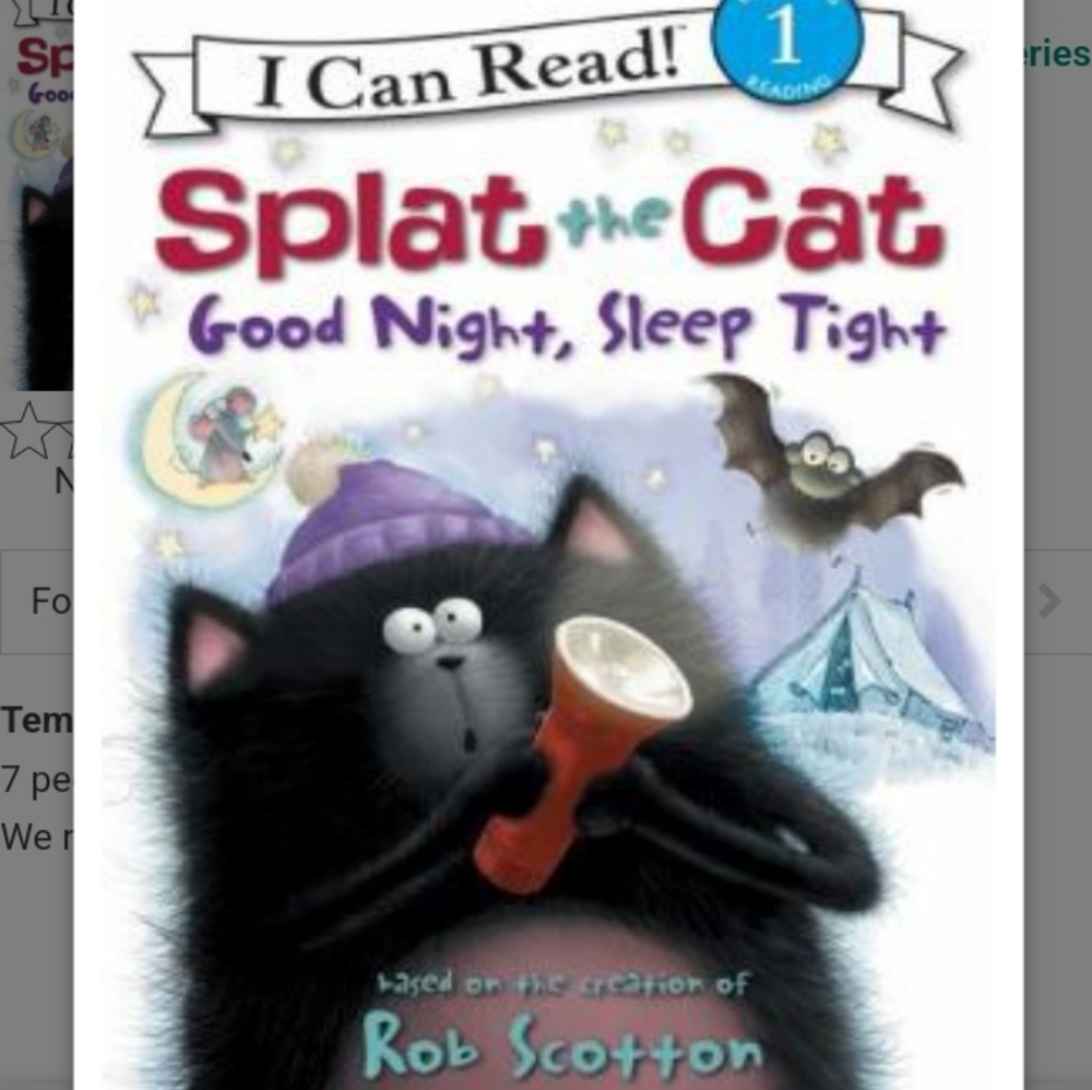 SOLD🍉75% off 4 or more items 🍉 Splat the cat Goodnight, sleep tight